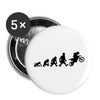 Trial Bike - Buttons klein 25 mm (5er Pack) - Weiß - Vorne