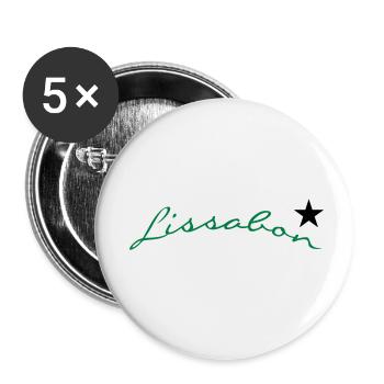 Lissabon (2c) - Buttons klein 25 mm (5er Pack) - Weiß - Vorne