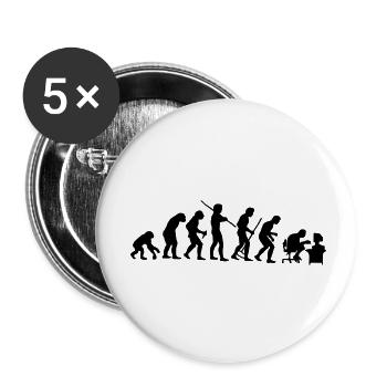 Evolution - Buttons klein 25 mm (5er Pack) - Weiß - Vorne