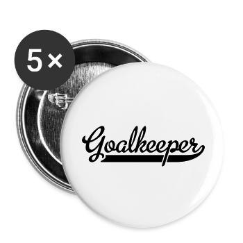 goalkeeper - Lot de 5 petits badges (25 mm) - blanc - Devant