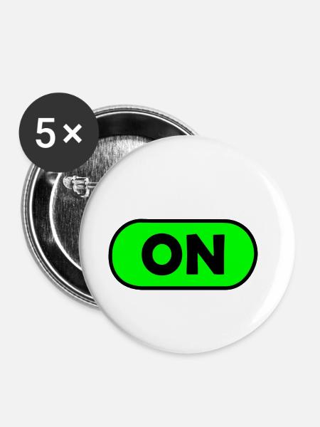 On - Buttons klein 25 mm (5er Pack) - Weiß