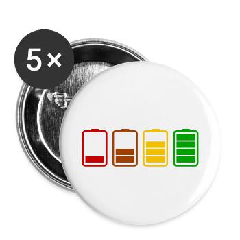Akku/Batterie - Buttons klein 25 mm (5er Pack) - Weiß - Vorne