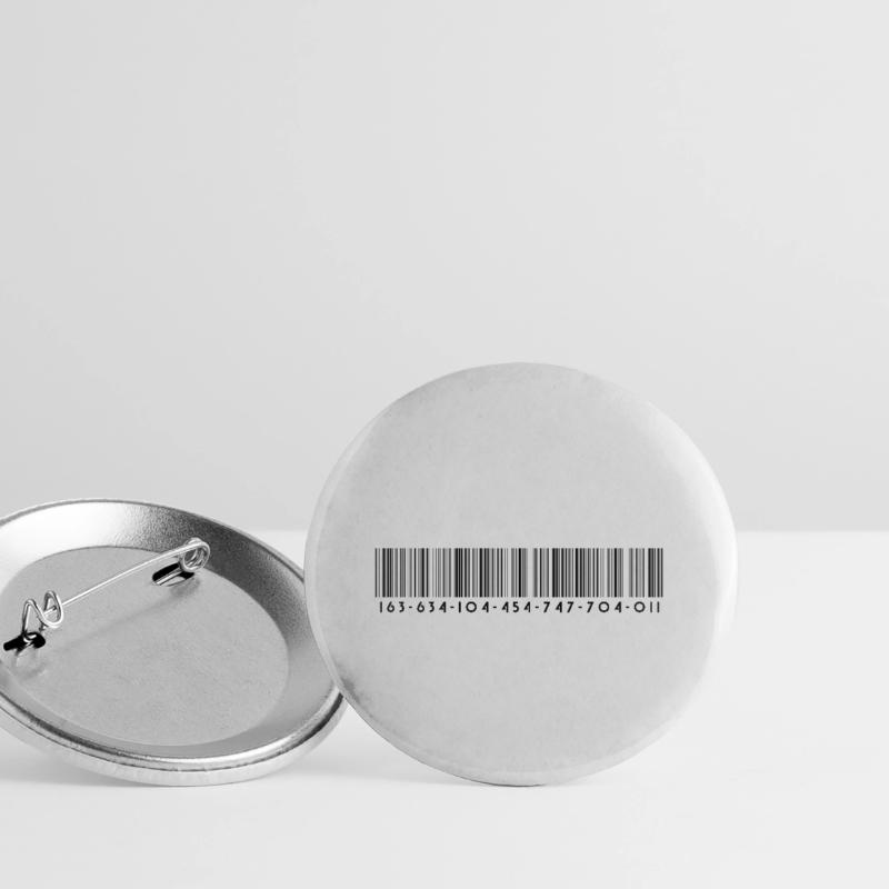 Barcode - Strichcode - Streifen - Codes Buttons klein 25 mm (5er Pack)
