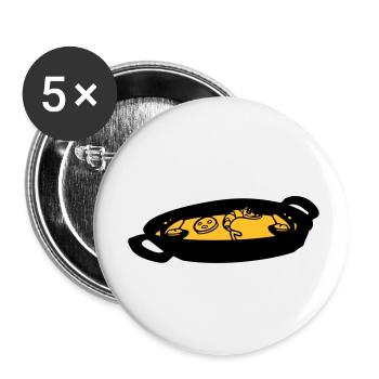 paella gericht spanische kulinarische spezialität - Buttons klein 25 mm (5er Pack) - Weiß - Vorne