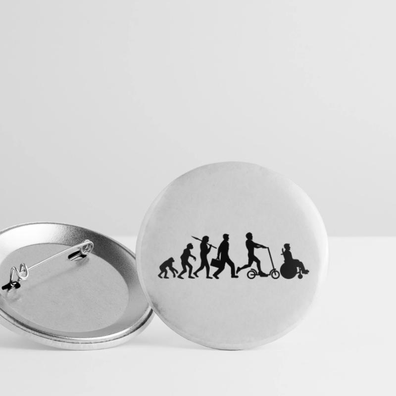 rollstuhl unfall schnell evolution e scoot Buttons klein 25 mm (5er Pack)