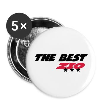 The best zio - Lot de 5 petits badges (25 mm) - blanc - Devant
