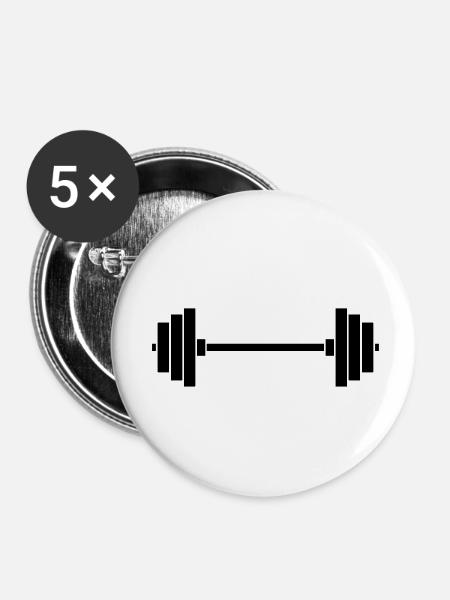 Gewichte - Buttons klein 25 mm (5er Pack) - Weiß