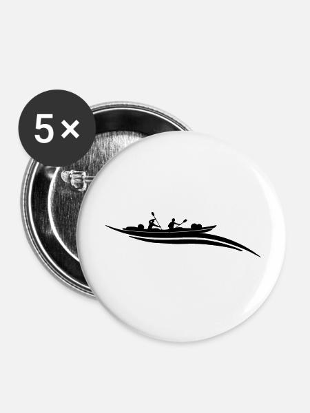 Kanu Welle - Buttons klein 25 mm (5er Pack) - Weiß