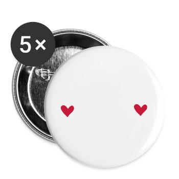 équitation - Lot de 5 petits badges (25 mm) - blanc - Devant