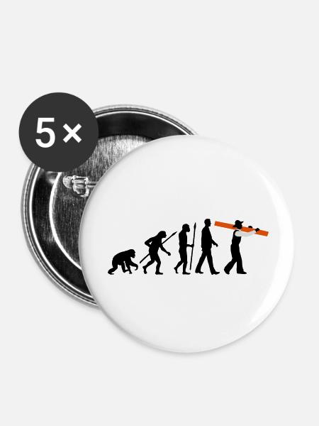 evolution_zimmermann_09_2016_b_3c - Buttons klein 25 mm (5er Pack) - Weiß