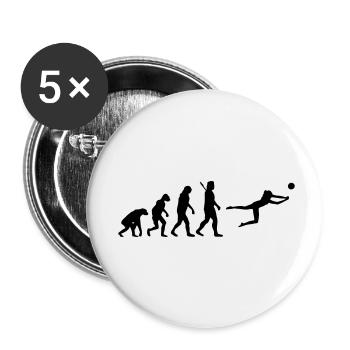Evolution Beachvolleyball - Buttons klein 25 mm (5er Pack) - Weiß - Vorne