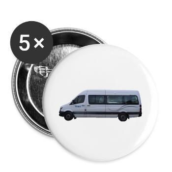 Wohnmobil AUS und NZ - Buttons klein 25 mm (5er Pack) - Weiß - Vorne