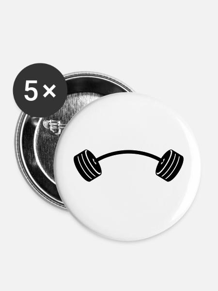 Gewichte - Buttons klein 25 mm (5er Pack) - Weiß