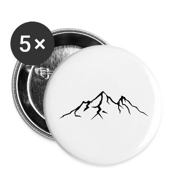 berge - Lot de 5 petits badges (25 mm) - blanc - Devant
