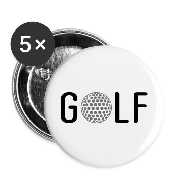 Golf - Buttons klein 25 mm (5er Pack) - Weiß - Vorne