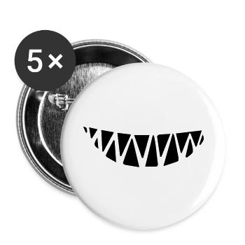 Smiling teeth minimum distance - Buttons small 1''/25 mm (5-pack) - white - Front