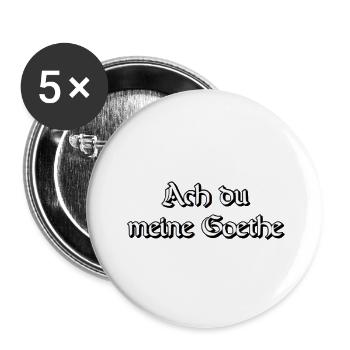 Oh mon Goethe. Oh mon jeu de mots. - Lot de 5 petits badges (25 mm) - blanc - Devant