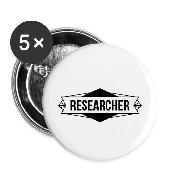 Forscher / Wissenschaftliche Forschung - Buttons klein 25 mm (5er Pack) - Weiß - Vorne