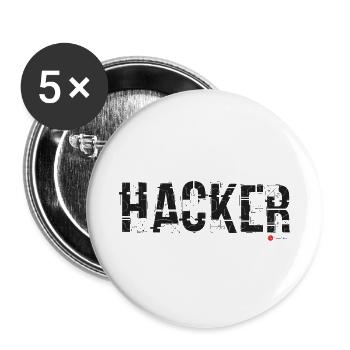 Hacker - Buttons klein 25 mm (5er Pack) - Weiß - Vorne