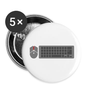 PC Gamer Mouse Keyboard Keyboard Gaming Gaming - Buttons small 1''/25 mm (5-pack) - white - Front