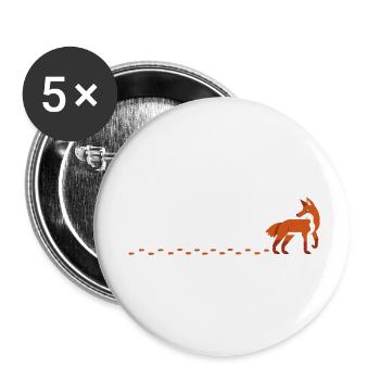Fuchs Fuchsspur - Lot de 5 petits badges (25 mm) - blanc - Devant