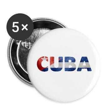 Cuba - Buttons small 1''/25 mm (5-pack) - white - Front
