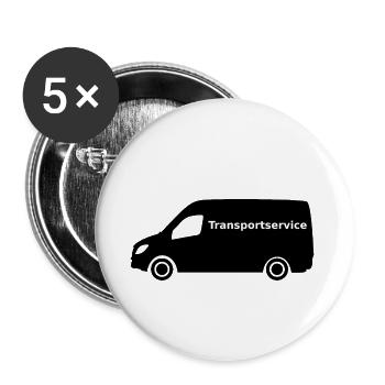 Transport Service de livraison Colis Livraison - Lot de 5 petits badges (25 mm) - blanc - Devant