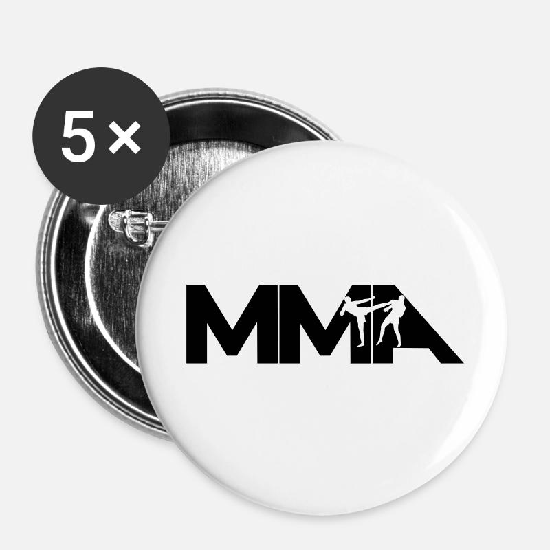 MMA - Buttons small 1''/25 mm (5-pack) - white