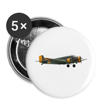 Ju 52 - Buttons klein 25 mm (5er Pack) - Weiß - Vorne