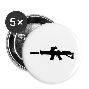 Swiss army, Sig SG 552 automatic assault rifle - Buttons small 1''/25 mm (5-pack) - white - Front