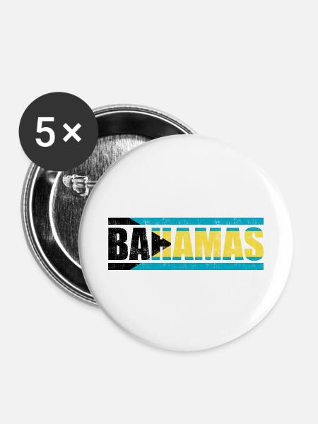 Bahamas - Buttons klein 25 mm (5er Pack) - Weiß