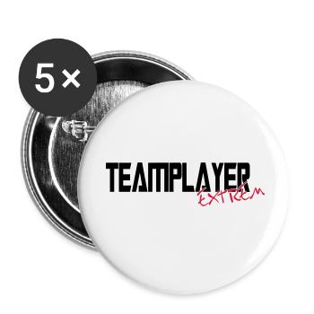 teamplayer extreme - Buttons small 1''/25 mm (5-pack) - white - Front