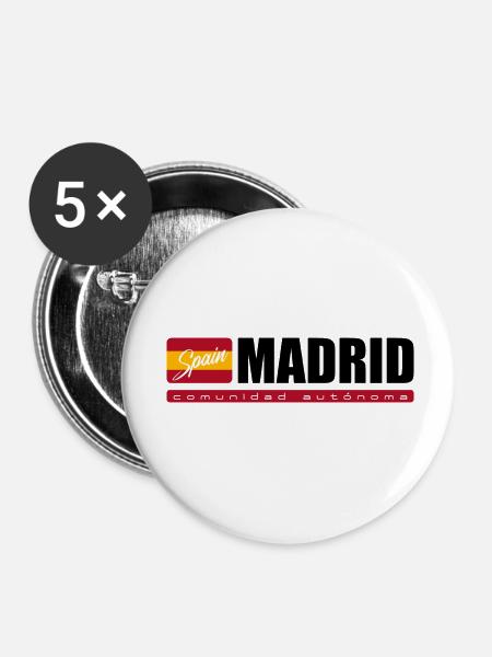 Autonome Gemeinschaft Madrid - Buttons klein 25 mm (5er Pack) - Weiß