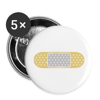 Design Dots Patch - Lot de 5 petits badges (25 mm) - blanc - Devant