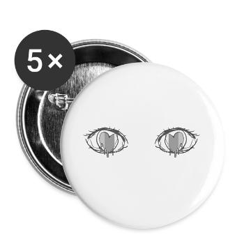 eye heart in love eyes symbol love - Buttons small 1''/25 mm (5-pack) - white - Front