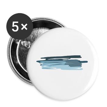 blue lines strokes line stroke - Buttons small 1''/25 mm (5-pack) - white - Front