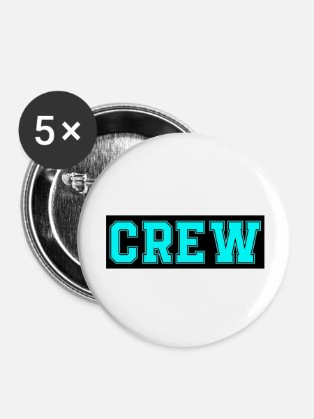 Crew - Buttons klein 25 mm (5er Pack) - Weiß