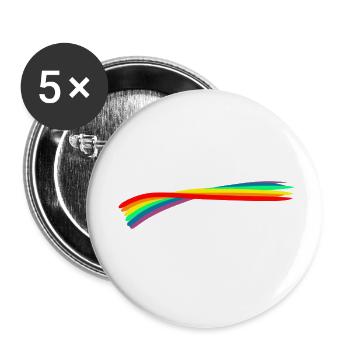 LGBTQ LGBTQ+ Pride Month Flag Design - Buttons klein 25 mm (5er Pack) - Weiß - Vorne