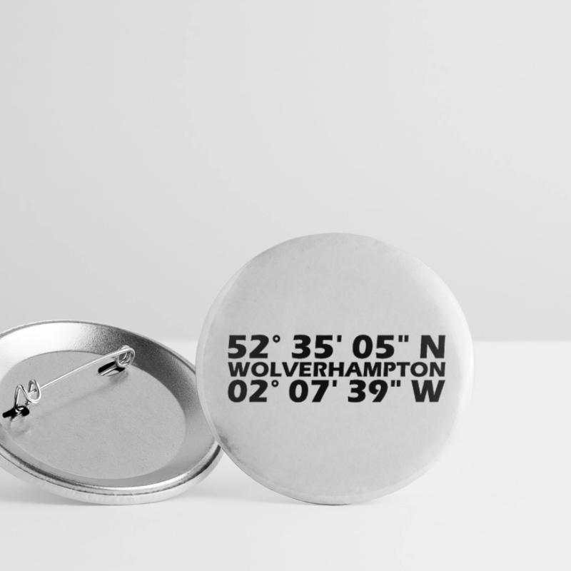 Wolverhampton Coordinates Buttons small 1''/25 mm (5-pack)