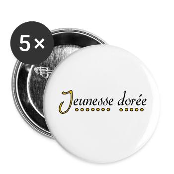 Jeunesse dorée - Buttons klein 25 mm (5er Pack) - Weiß - Vorne