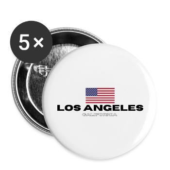 Los Angeles - Buttons klein 25 mm (5er Pack) - Weiß - Vorne