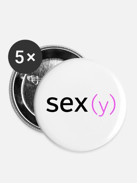 sex(y) - Buttons klein 25 mm (5er Pack) - Weiß