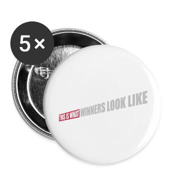 What Winners Look Like - Buttons small 1''/25 mm (5-pack) - white - Front