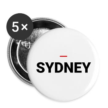 SYDNEY - Buttons klein 25 mm (5er Pack) - Weiß - Vorne