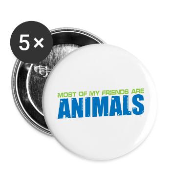 Most of My Friends Are Animals 4 - Buttons small 1''/25 mm (5-pack) - white - Front