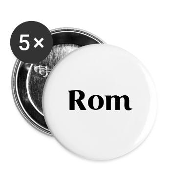 Rome - Noir - Lot de 5 petits badges (25 mm) - blanc - Devant