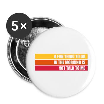 ne me parle pas - Lot de 5 petits badges (25 mm) - blanc - Devant