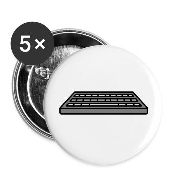 Tastatur Eingabe Computer Design - Buttons klein 25 mm (5er Pack) - Weiß - Vorne