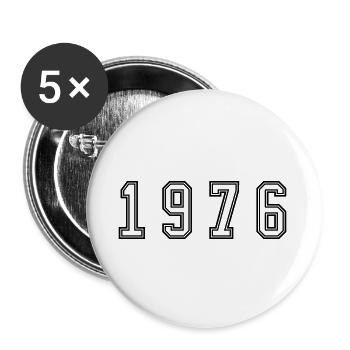 1976 Year Number - Buttons small 1''/25 mm (5-pack) - white - Front