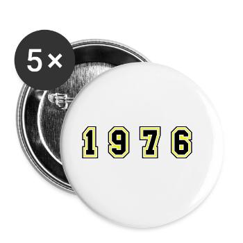 1976 Year Number - Buttons small 1''/25 mm (5-pack) - white - Front